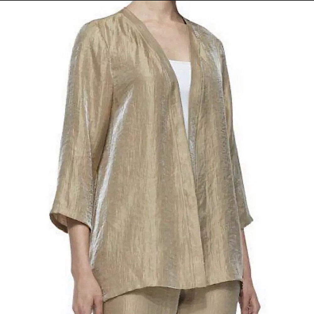 NWT Peace of Cloth Celeste Gold Open Blouse